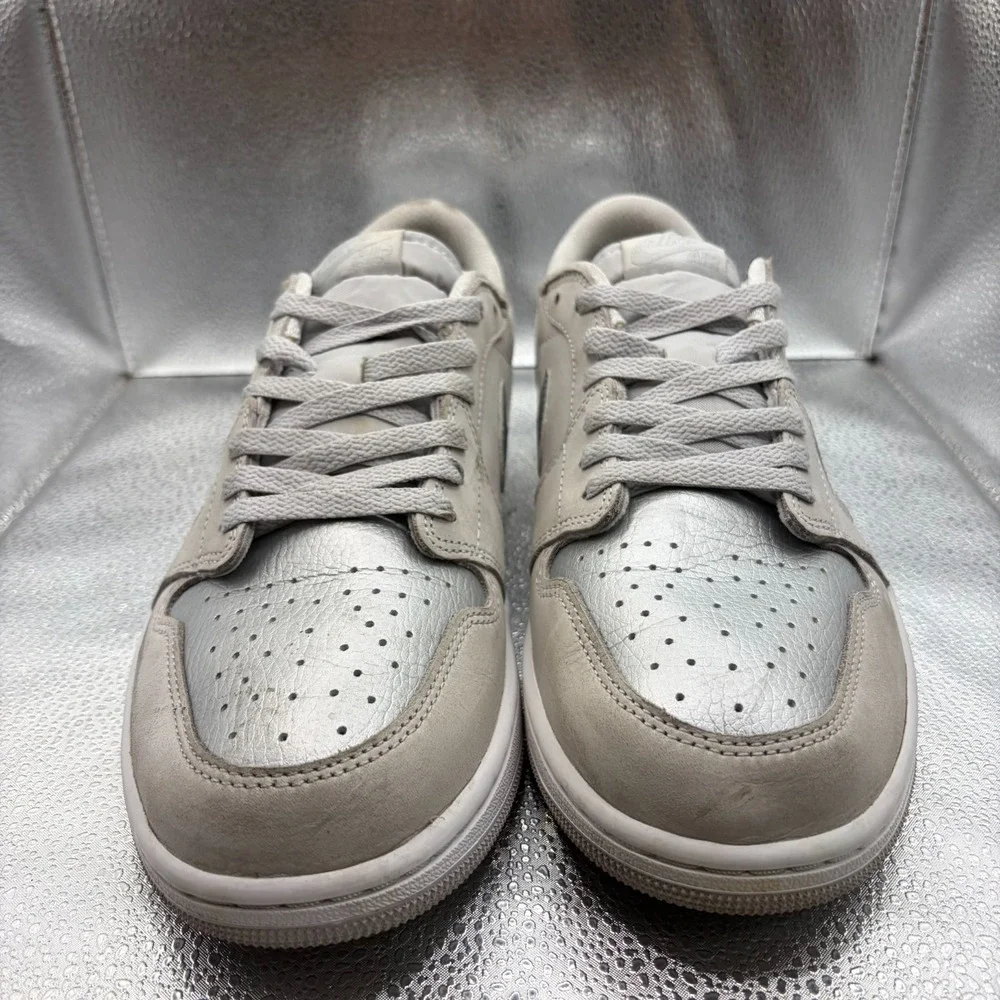 Size 11 Nike Air Jordan 1 Retro Low OG Neutral Gray Silver Mens Shoes CZ0790-002
